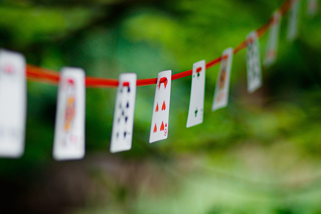 Spielkarten Hochzeitsdeko